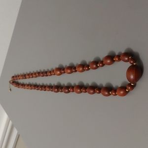 Vintage wood beads necklace